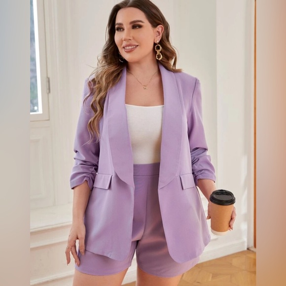 Matching set blazer and high waist shorts - Picture 1 of 3